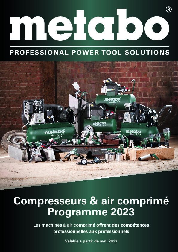 Metabo Compresseurs & Outils à air comprimé septembre 2022
